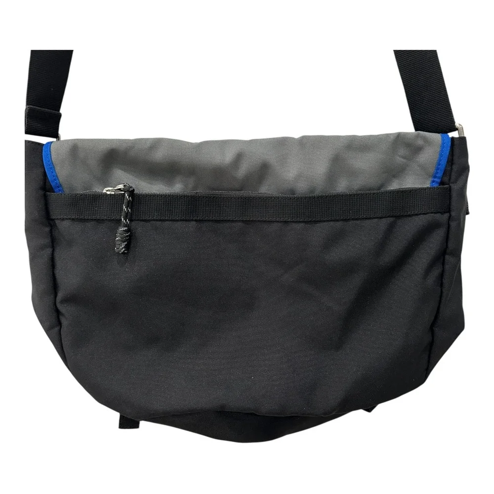 Fossil Travis Gray Black Messenger Bag w Blue Trim Shoulder Bags Work‎ School